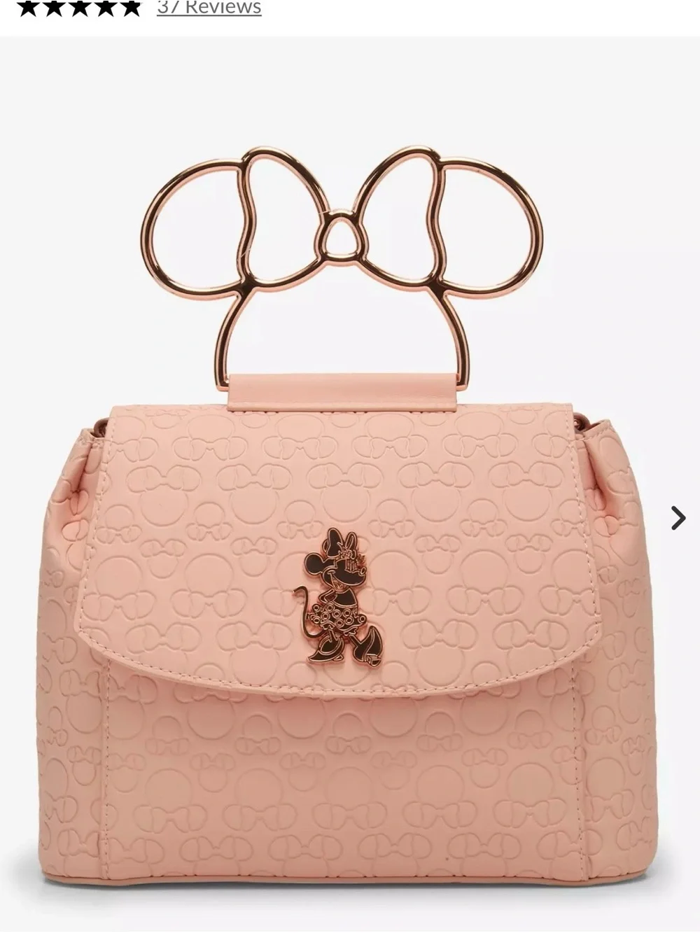 Loungefly Disney Minnie Mouse Embossed Blush Crossbody Bag 🆕🆕🆕
